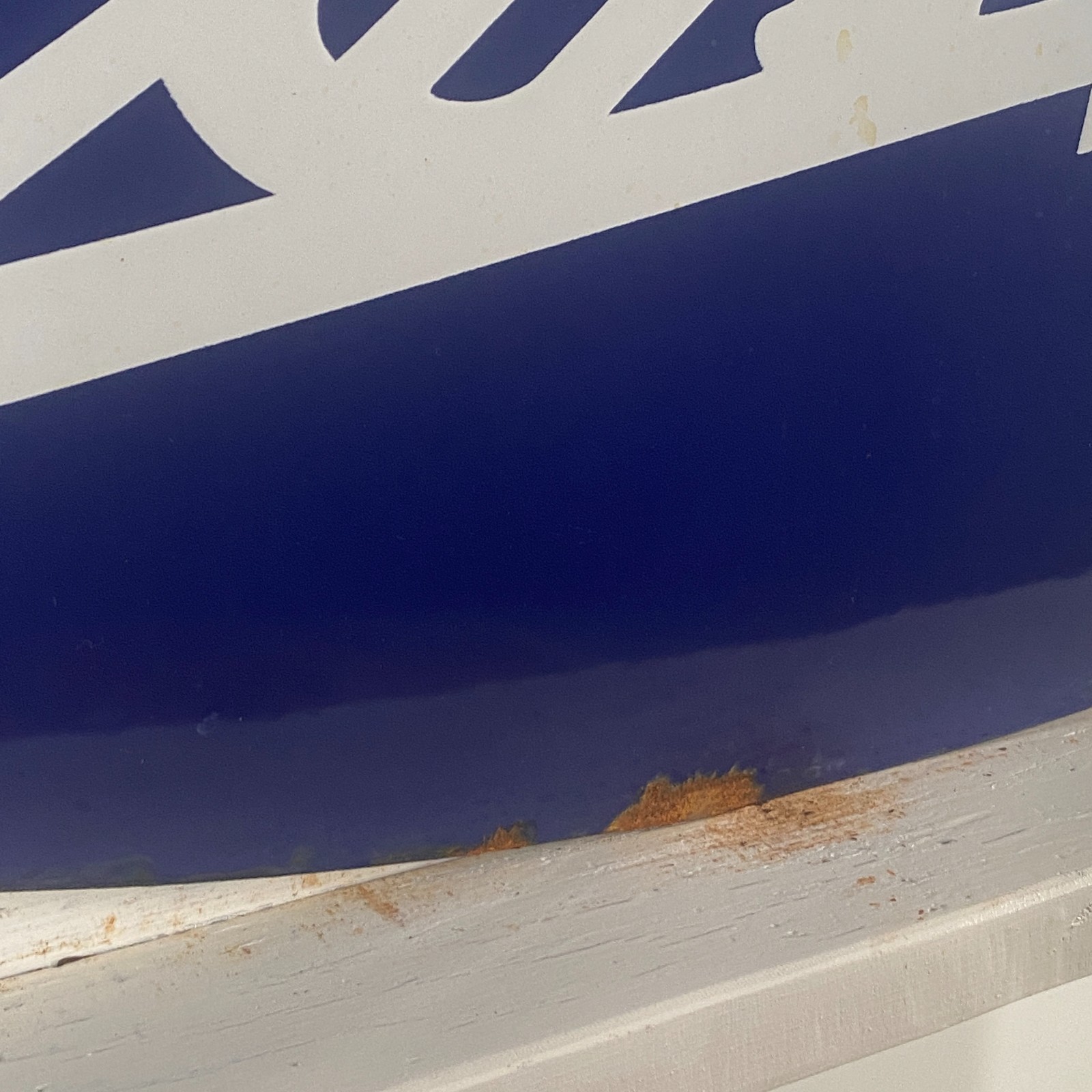 Piaggio Vespa Enamel Sign - 63x29cm (24.8x11.4") - Nice Rare Advertising Signage