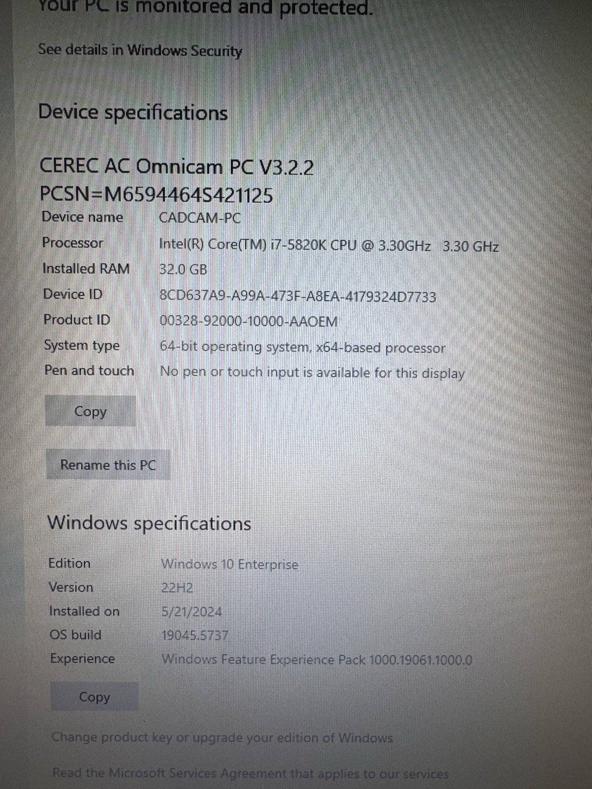 Sirona CEREC AC Connect Omnicam Dental Intraoral Scanner for CAD/CAM