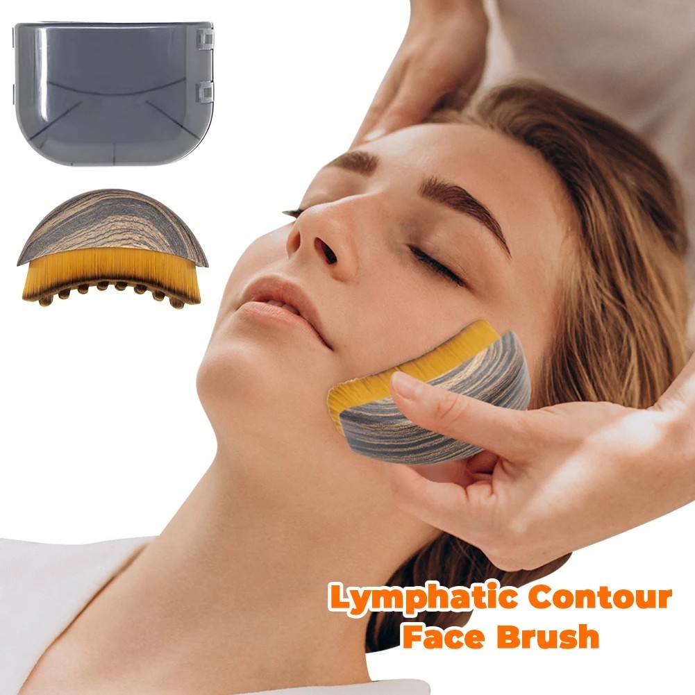 2PC Lymphatic Contour Face Brush Lymphatic Drainage Massager for Face by Glowiex