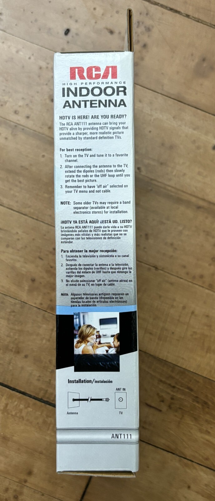 NEW! RCA High Performance HDTV TV Indoor Antenna Black ANT111