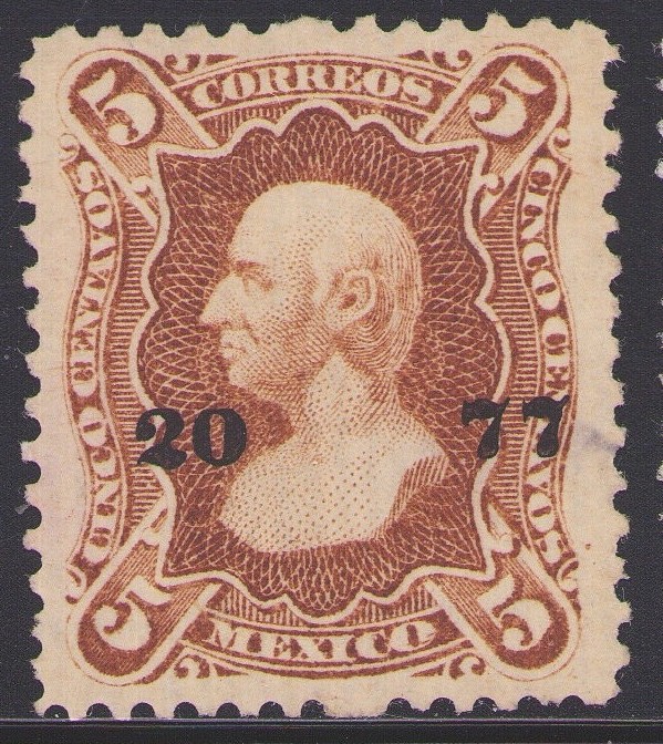 fn10 #106 5ctv Vert Laid (Jalapa) 20-77 20pts est $5-10 Mint NG VF+ Price Drop