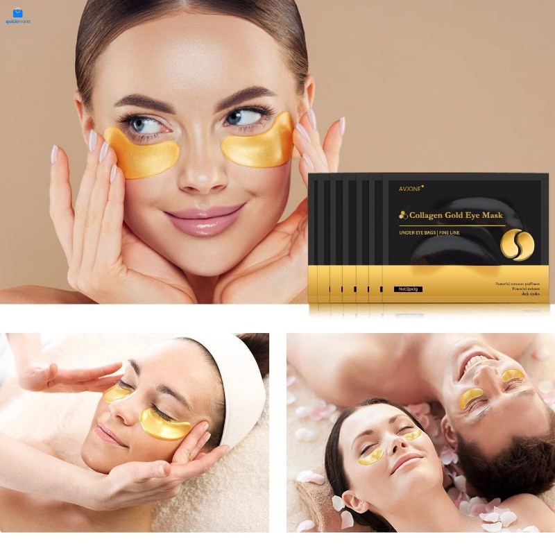 24K Gold Under Eye Patches - 30 Pairs Treatment for Dark Circles & Puffy Eyes