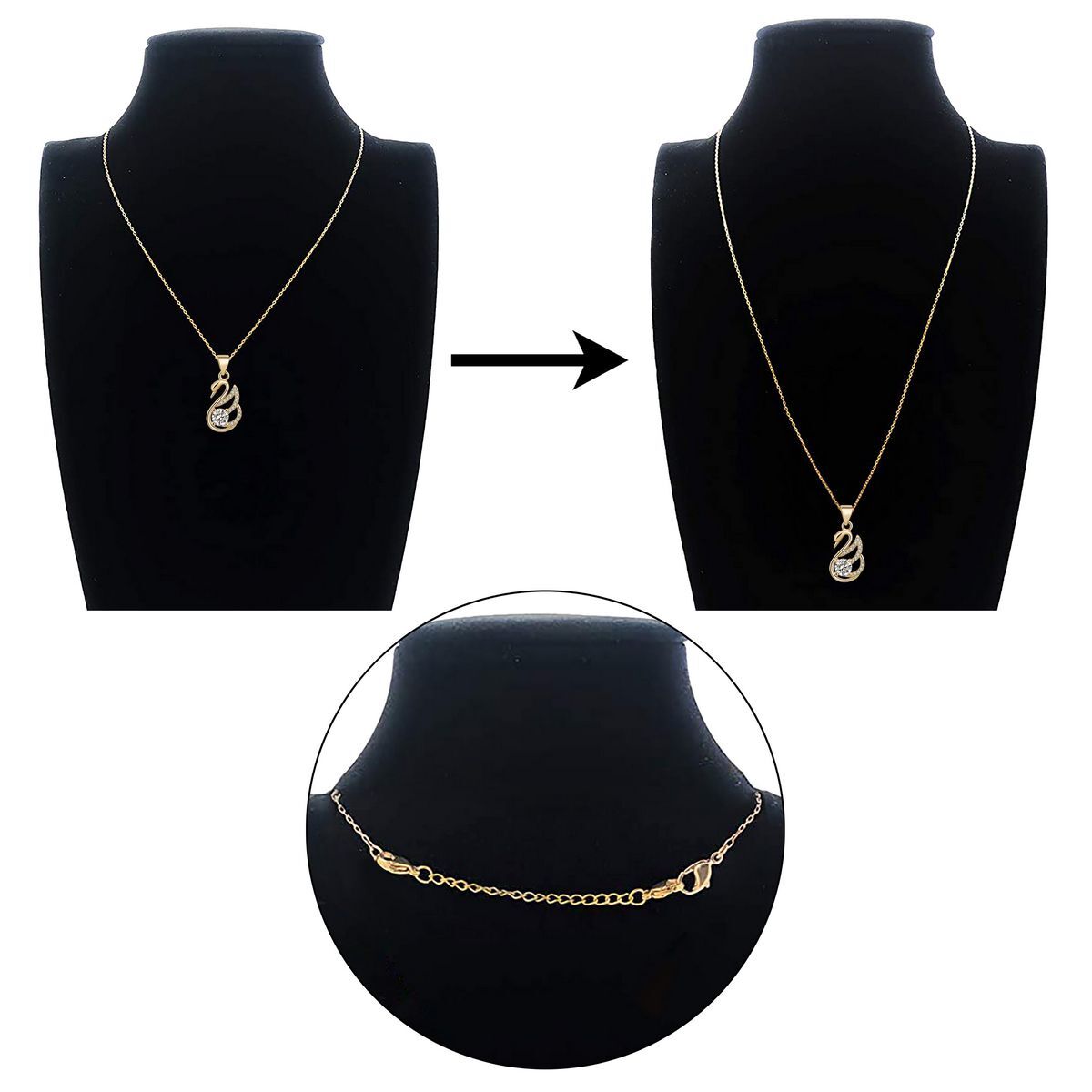 12pcs Stainless Steel Necklace Bracelet Extender Chain Extenders Silver/Gold