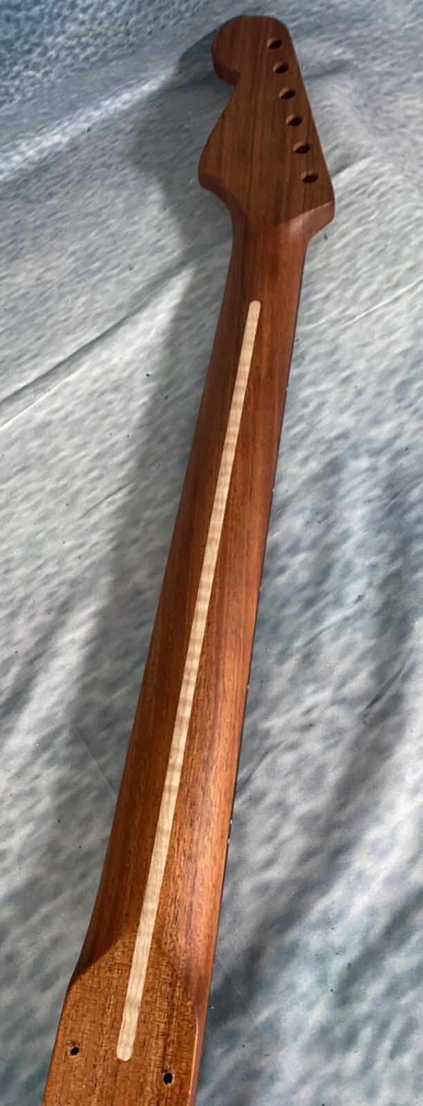 Roasted Mahogany Strat Neck Rosewood Slab Stainless Steel Rolled Frets Bone Nut