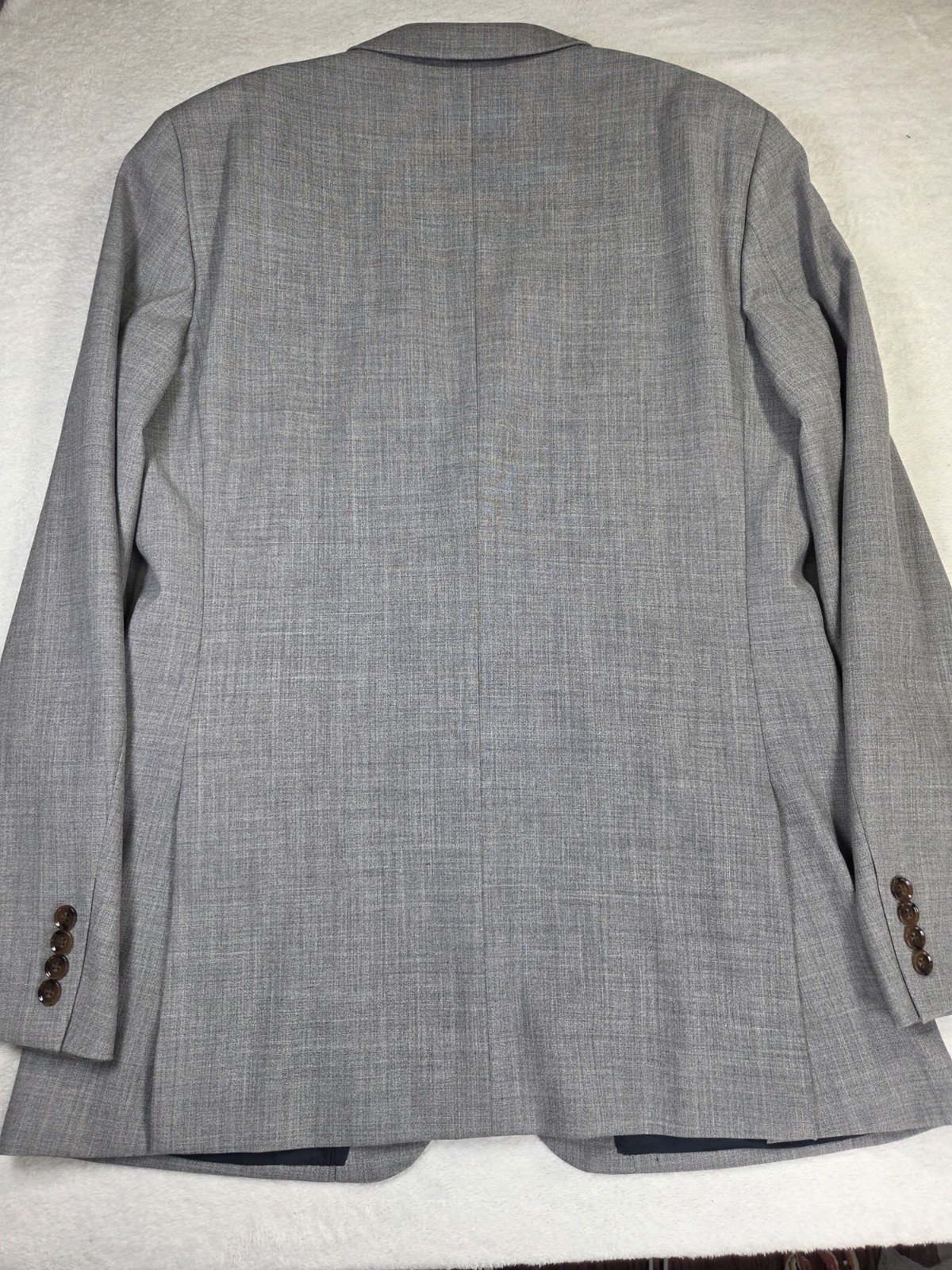 J.Crew Thompson Suit 42L 36x34 Gray 100% Wool Slim Fit Mens 2 Piece Suit Wedding