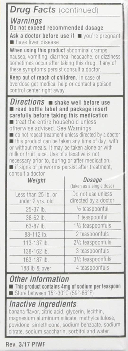 Reese's Pinworm Medicine Family Pack Full strength, 2 fl oz. 2 PACK