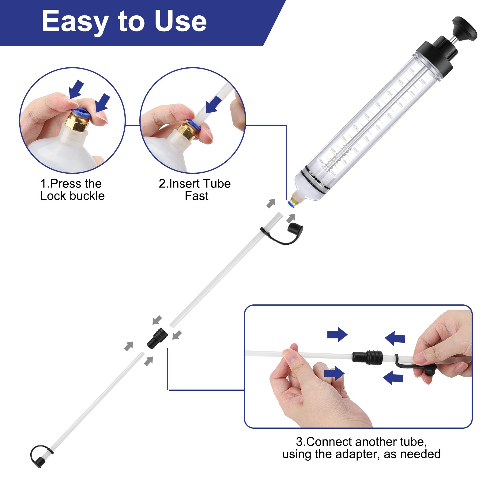 Manual 500CC Automotive Oil Extractor Pump Fluid Extractor for Truck Motorcycle