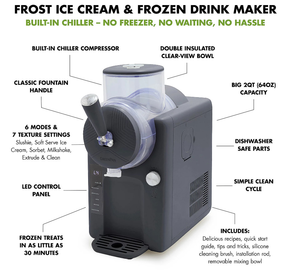 [SALE] GreenPan Frost 6-in-1 Ice Cream & Frozen Drink Maker - NO IMPORT FEES !!