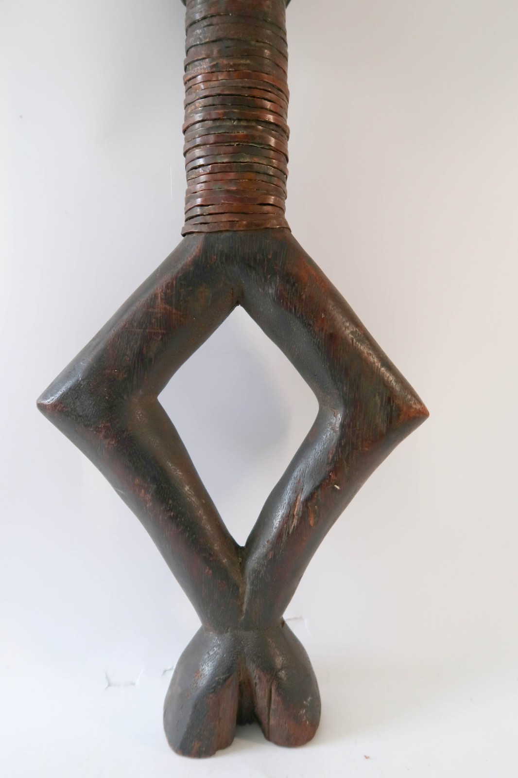 Vintage Sango Mbumba Reliquary Figure Gabon African Tribal Art Statue 22" Wood