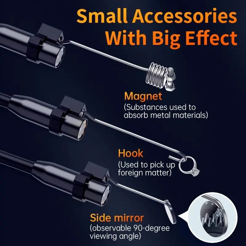 4.3" IPS 1080P HD Screen Handheld Industrial 5m Endoscope Camera Pipe Waterproof