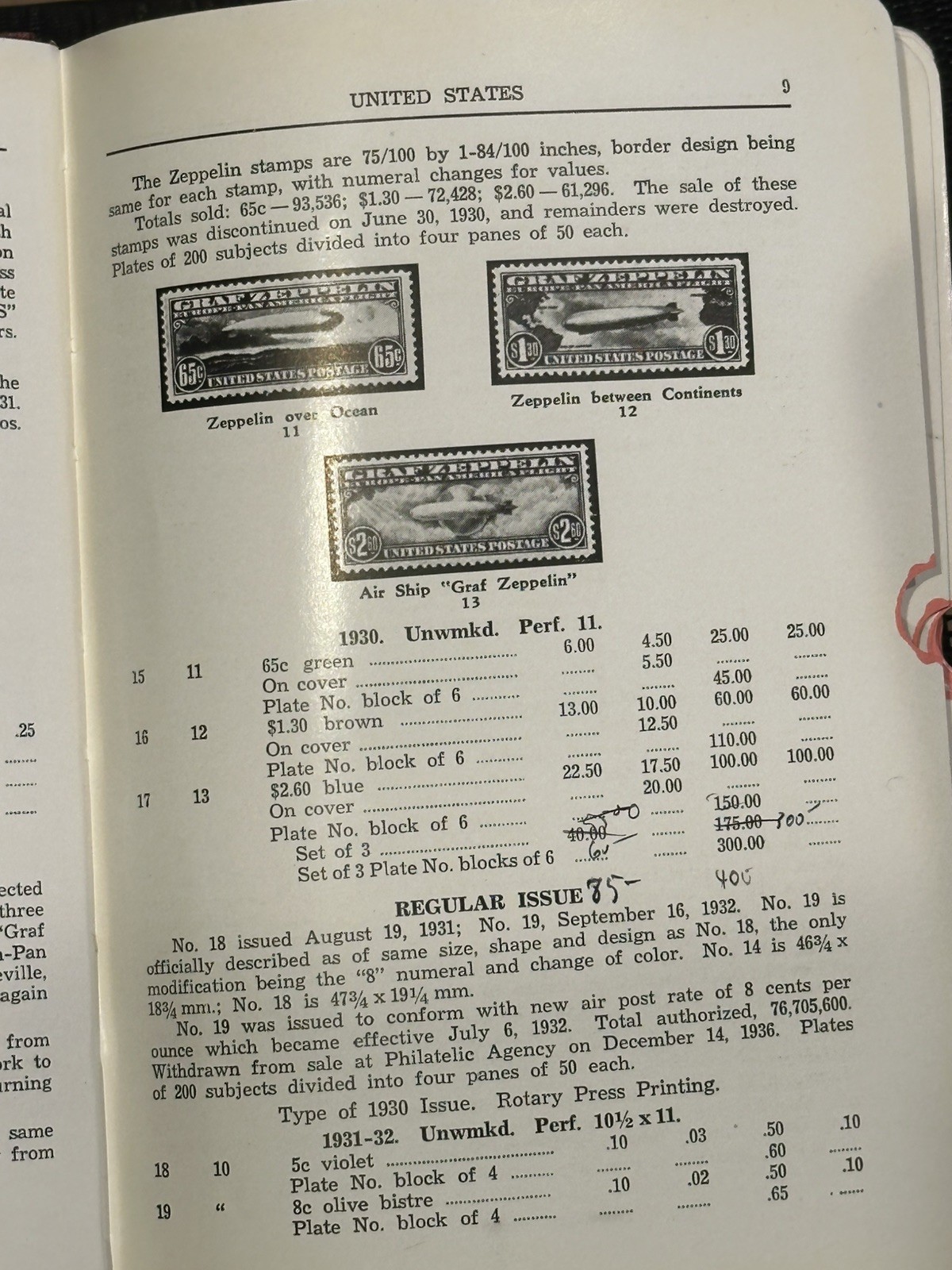 Sanabria's 1943 Standard Catalog of Air Post Stamps, unabridged