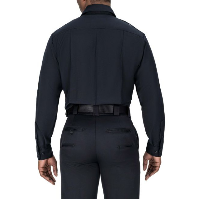 BLAUER 8450 MENS LONGE SLEEVE SHIRT, WOOL BLEND, DARK NAVY