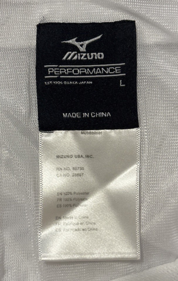 Lot Of 2 MIZUNO Mens Large 17” Inseam White Performance BASEBALL PANTS 1 Practic
