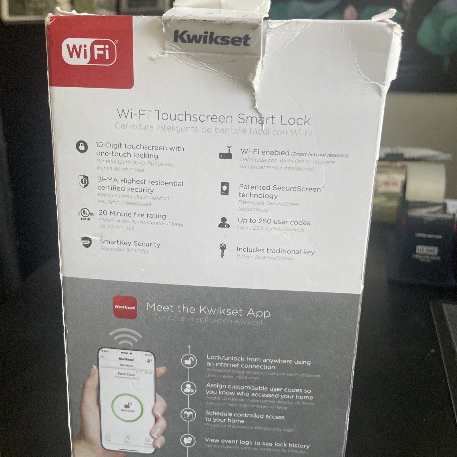 Kwikset Halo Touchscreen Smart Lock Wifi Keypad Electronic Deadbolt Matte Black