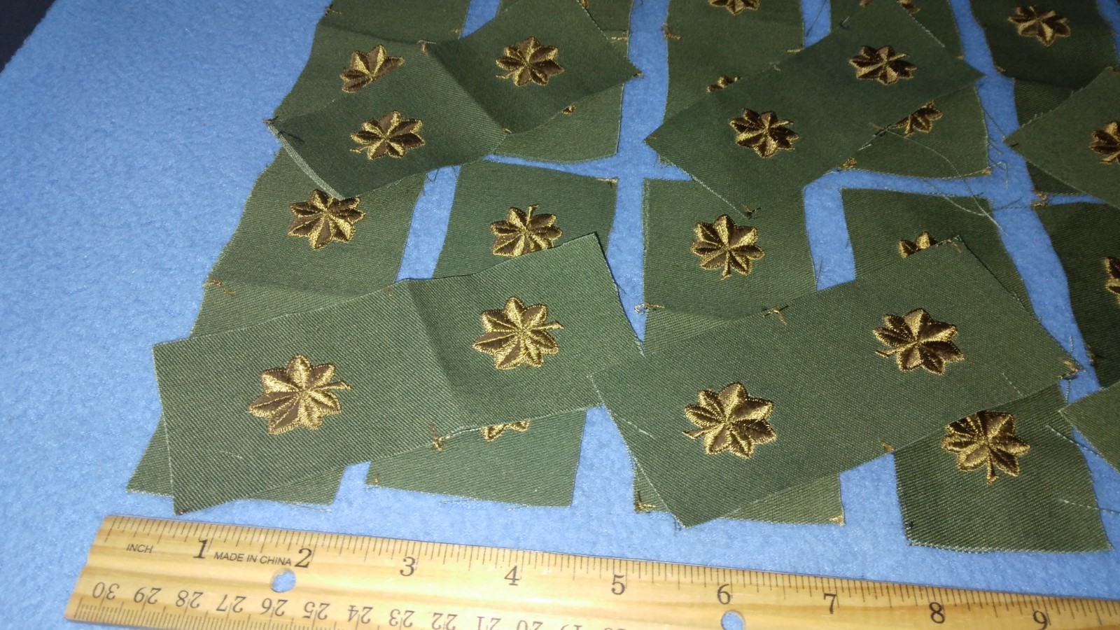 LOT OF 20 PAIRS - U.S. ARMY SUBDUED MAJOR Badge Sew-On PATCHES - NEW