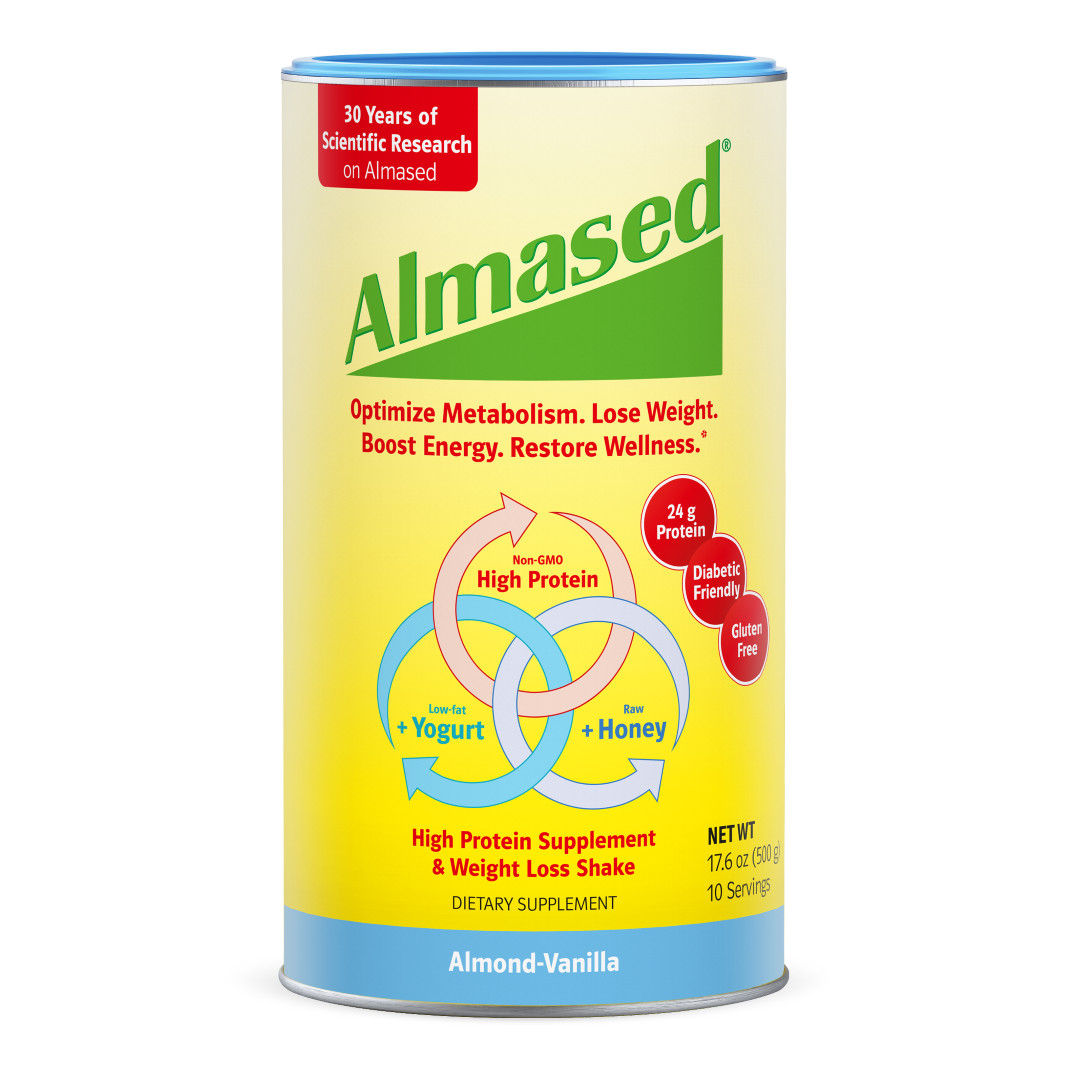 Almased Vanilla Meal Replacement Shake - Low-Glycemic 17.6 Ounce (Pack of 1)