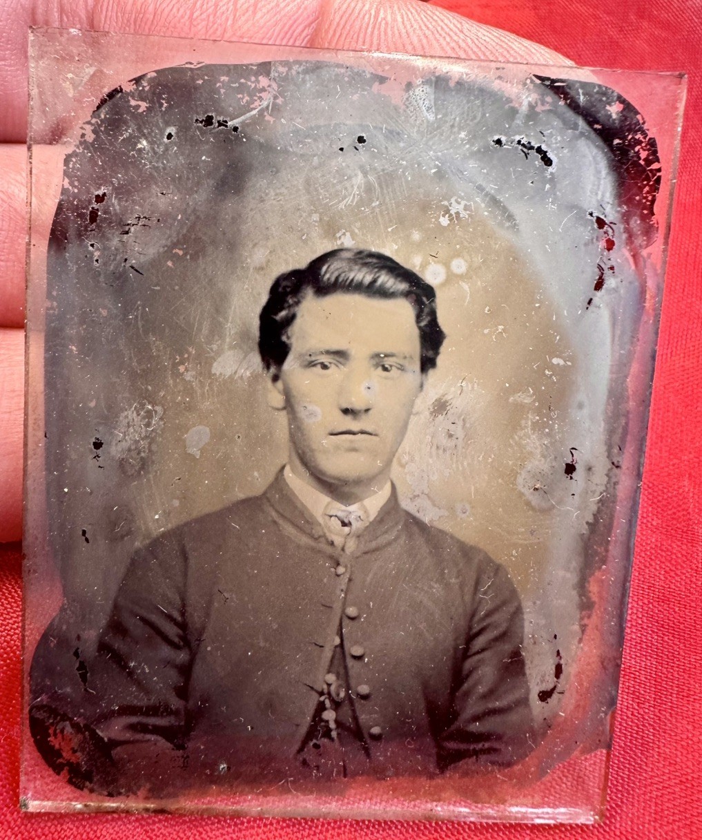 Antique 1/9 Plate Ambrotype Early Civil War Confederate Soldier Uniform Photo NC