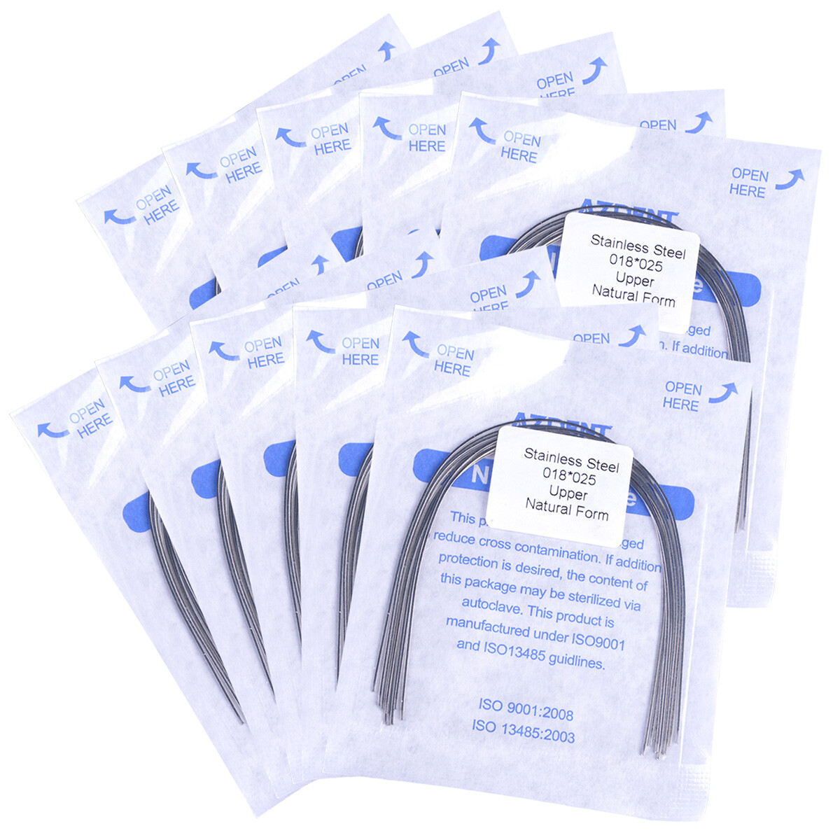 AZDENT Dental Orthodontic Arch Wires Stainless Steel Natural Form Rectangular