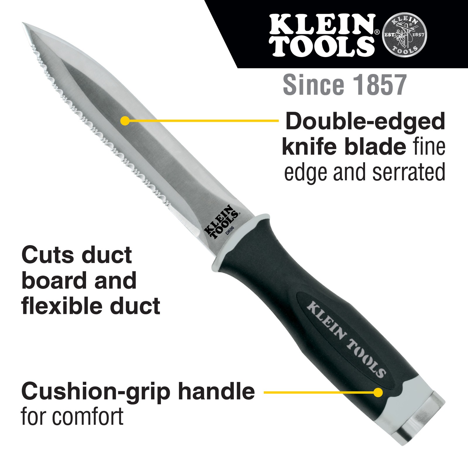 KLEIN TOOLS DK06 Serrated Duct Knife