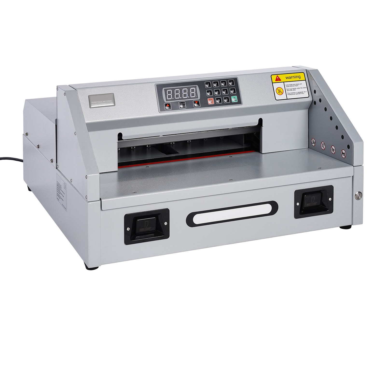 Electric Paper Cutter 300W Guillotine Trimmer Cutter Machine with Casters