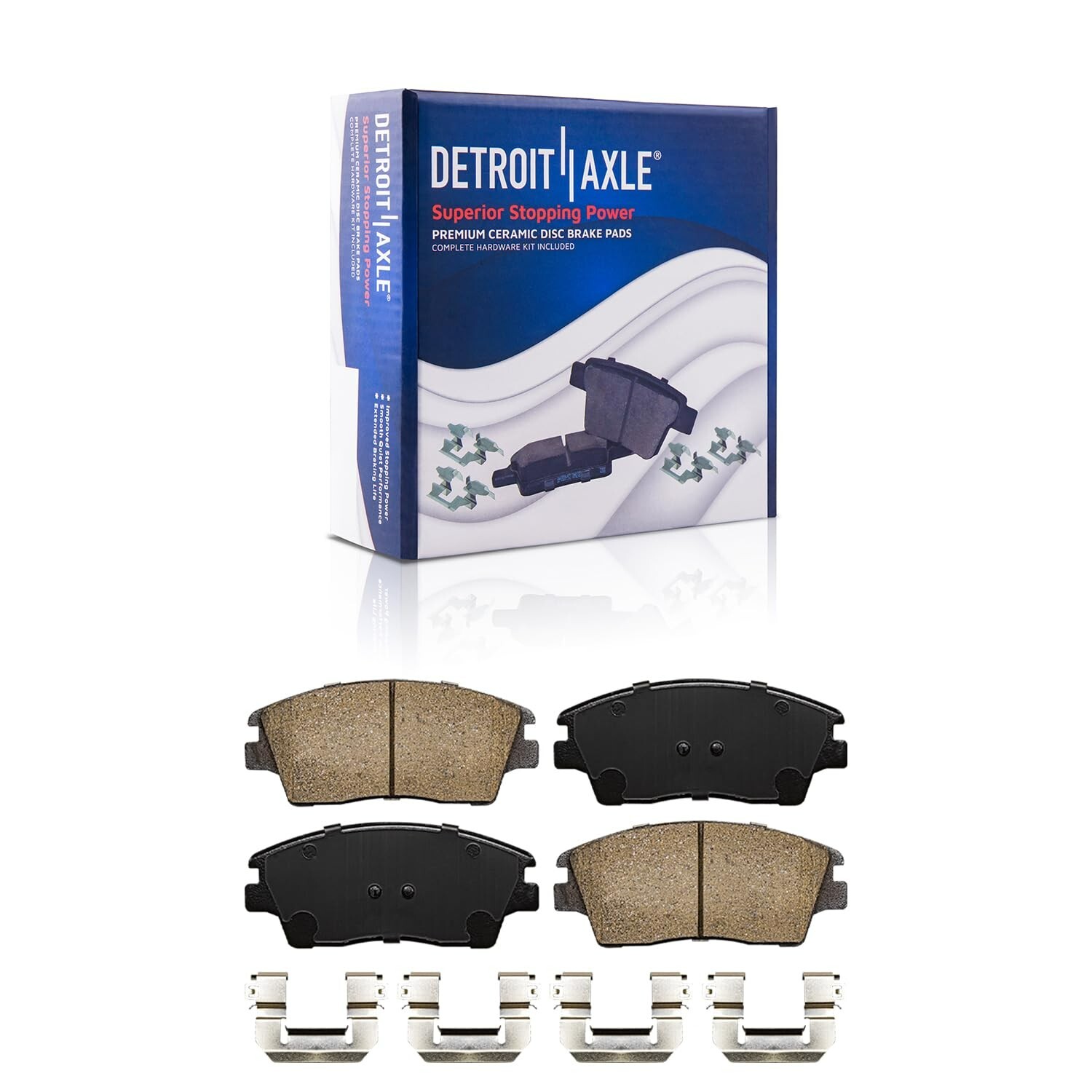 4pc Front Rear Ceramic Brake Pads for 2017 2018-2021 Hyundai Tucson Kia Sportage