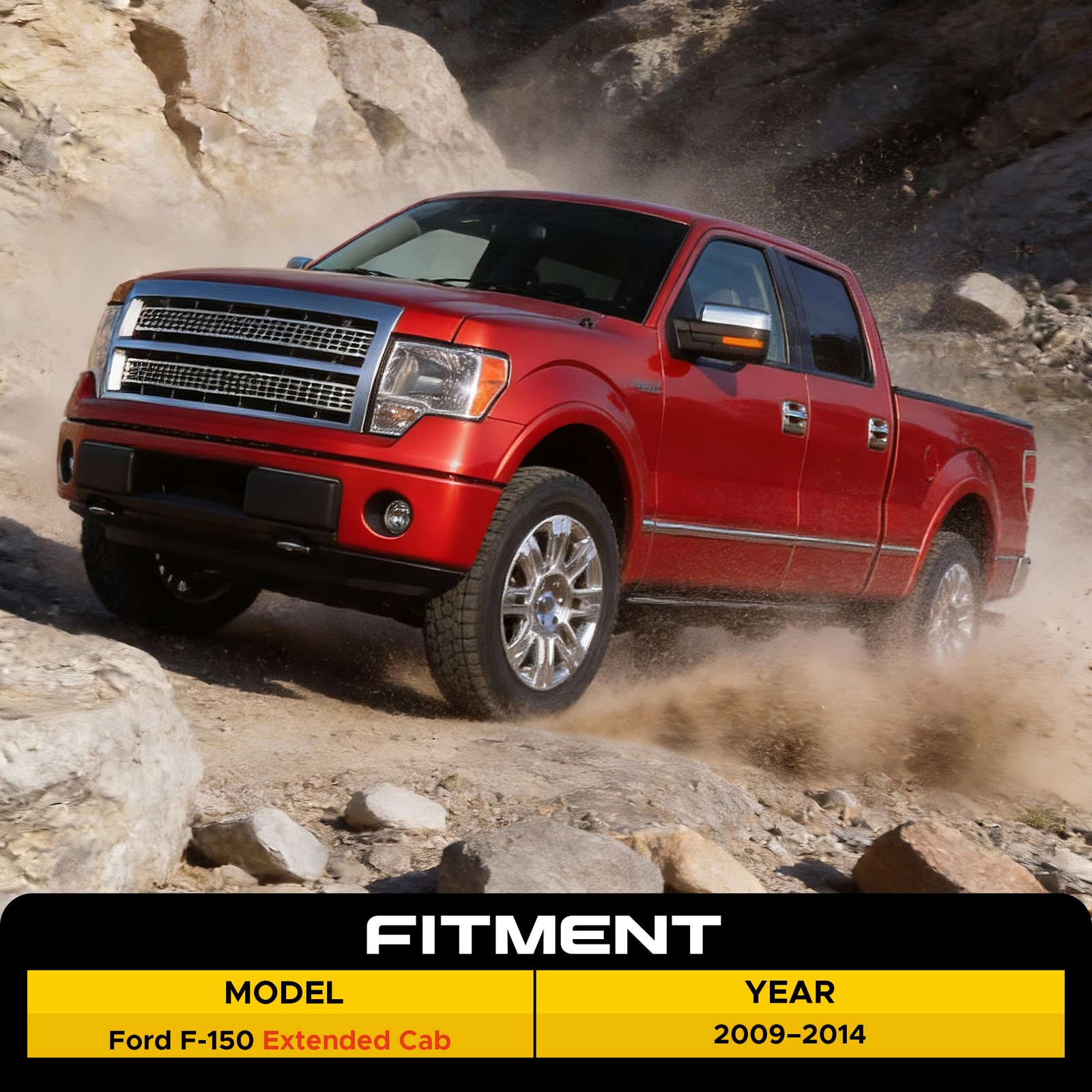 Rocker Panel Replacements Fits 2009-2014 Ford F-150 Extended / Super Cab L&R