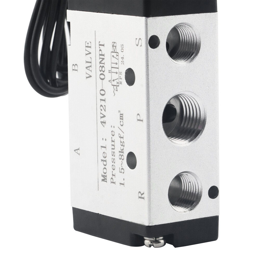 4V210-08 5 Way 2 Position Solenoid Pneumatic Air Valve 1/4" NPT DC12V