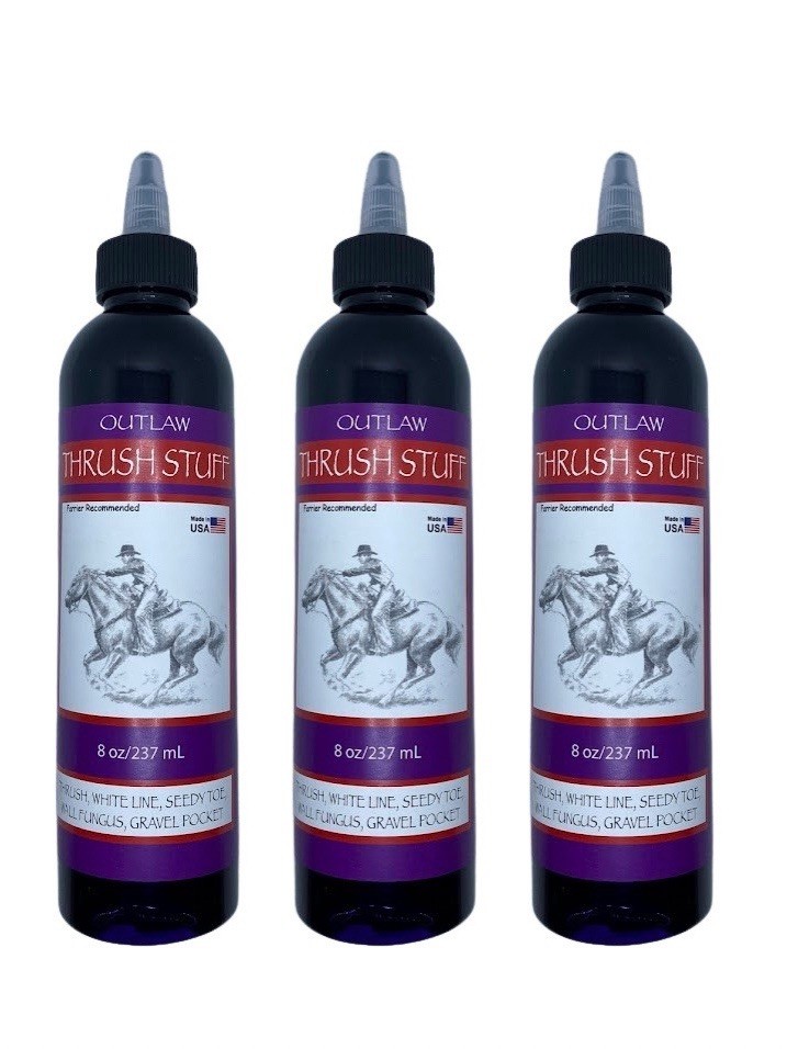 NEW 3 PACK!!  Outlaw Thrush Stuff Treatment For Horses Hoofs And Abscesses Care