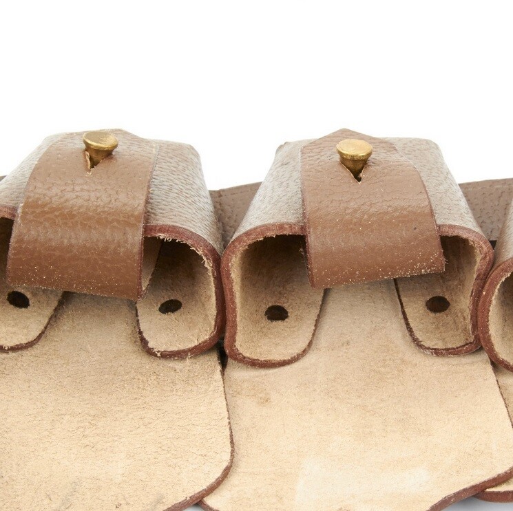 WWII British P-1903 Leather Five Pocket Bandolier, P1903, Pattern 1903 WWII