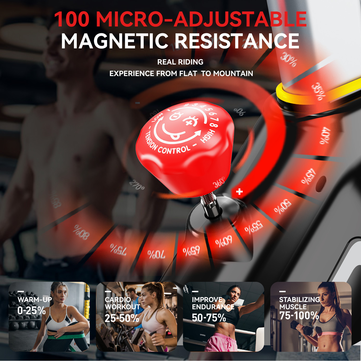 Fitness Exercise Bike Indoor Cycling Stationary Bike Home Cardio Workout Bike