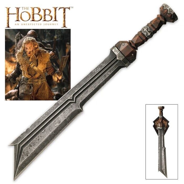 The Hobbit Fili's Sword Replica with Plaque, Officially Licensed