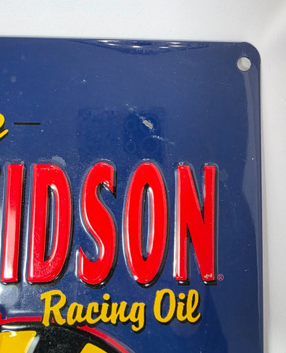 Harley Davidson Red Devil Motor Oil Metal Sign 15" x 13"