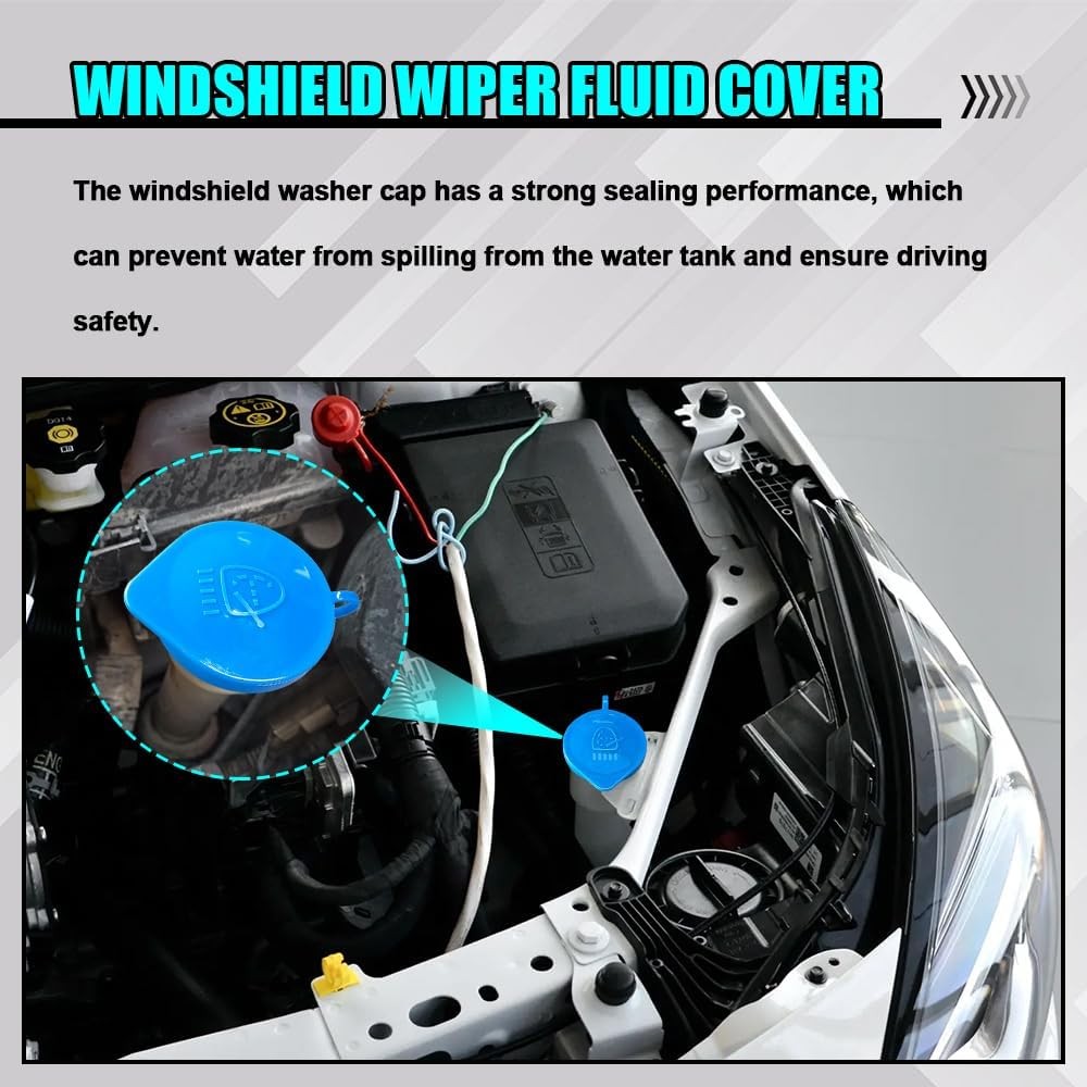 Windshield Washer Fluid Reservoir Cap, Washer Tank Cap, Windshield Washer Blue