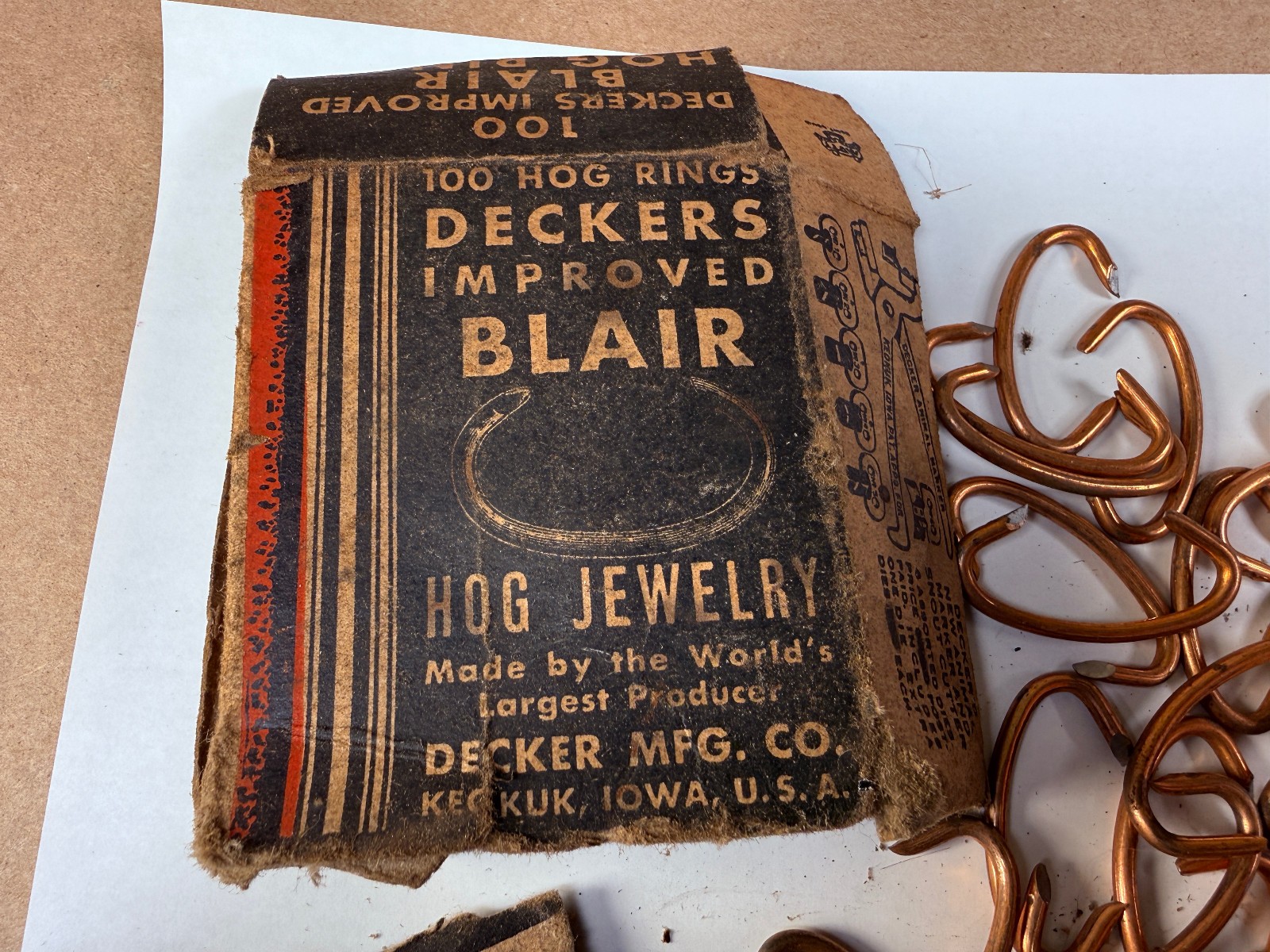 Vintage Deckers Improved Blair Hog Jewelry Ring - Partial Open Box