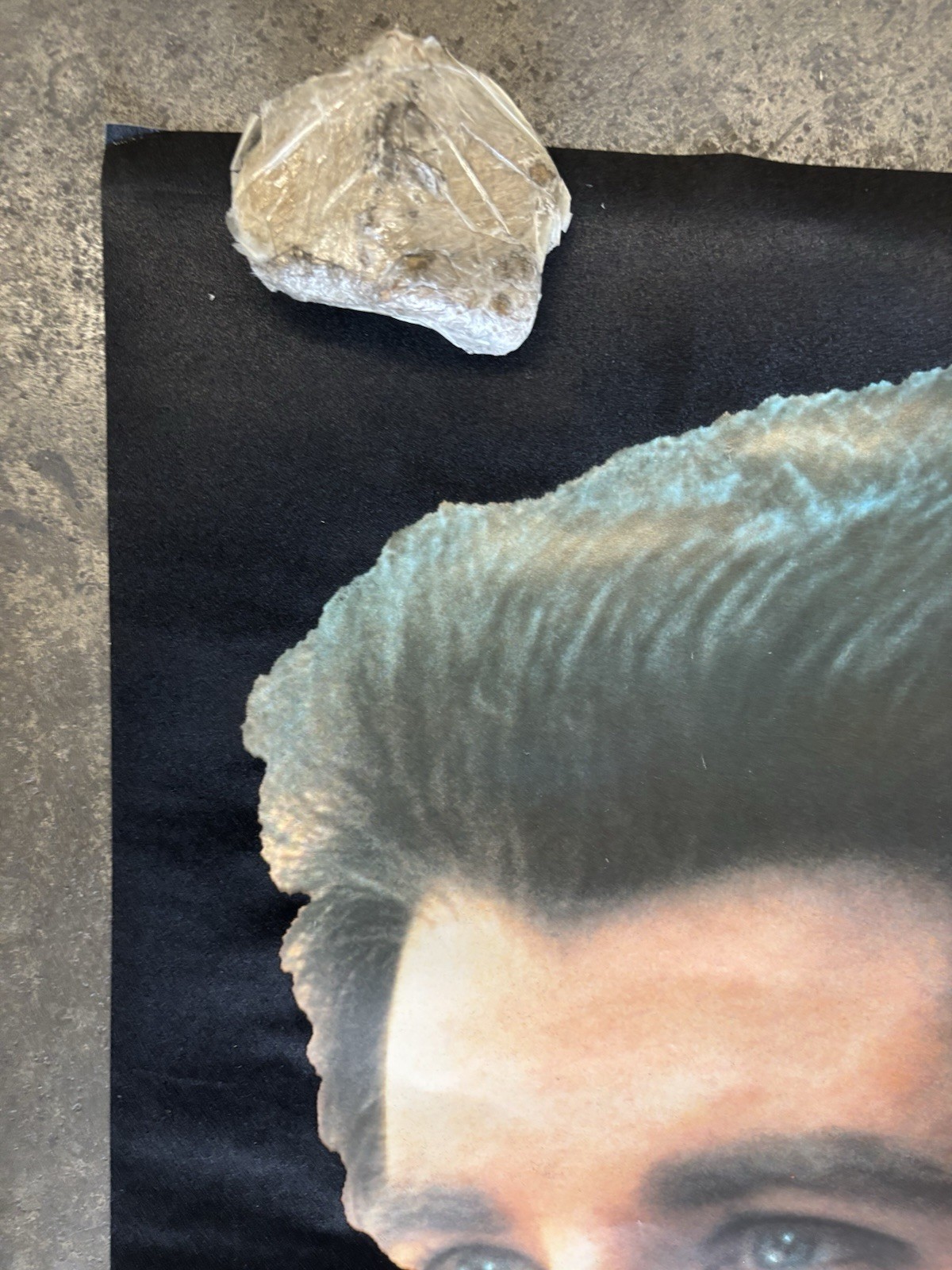 Flocked Saturday night fever John Travolta vintage Poster 1977 TONY C2795