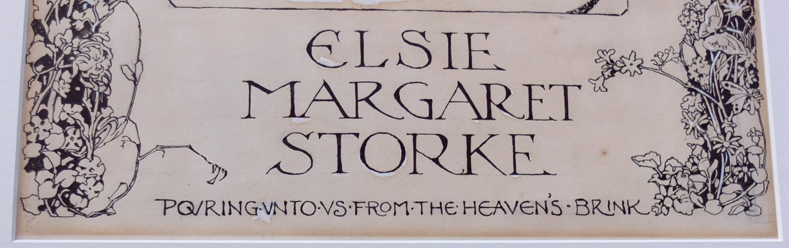 Margaret Ely Webb Original Drawing For Elise Margaret Storke Bookplate In Frame