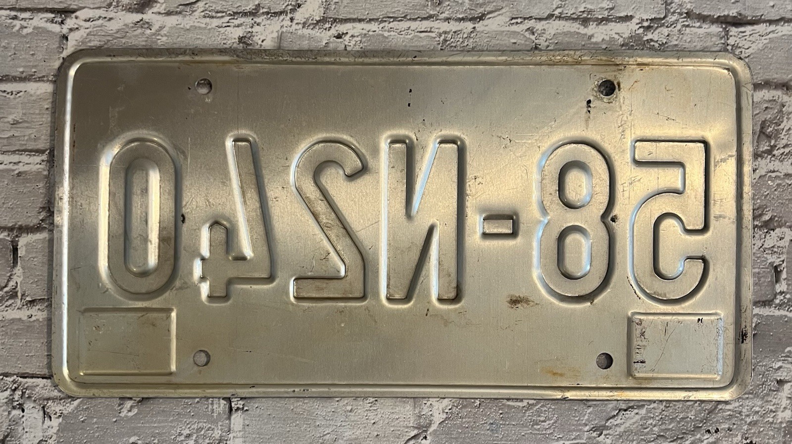 1980 Tennessee Automobile License Plate White County 58-N240