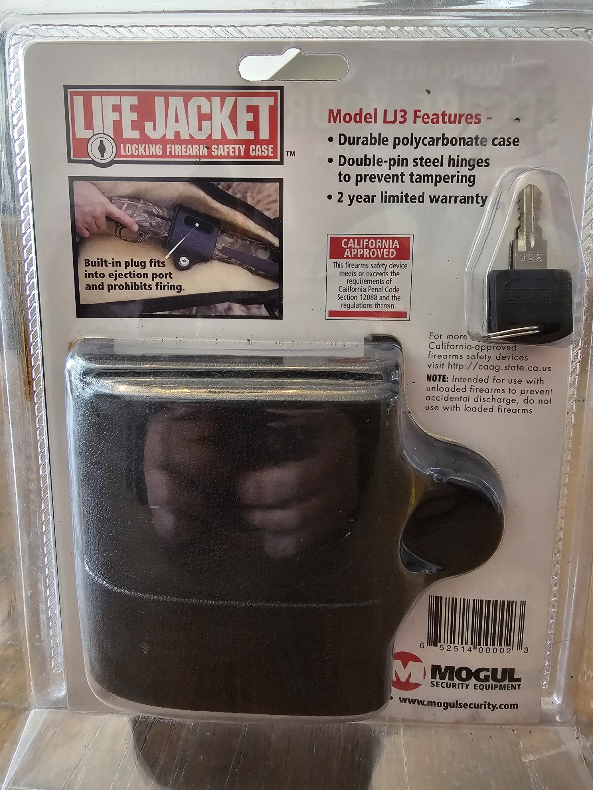 Life Jacket Locking Firearm Safety Polycarbonate Case LJ3