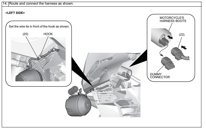 Honda XL750 Transalp Fog light adaptors for Givi Spot lights + SCS coding plug