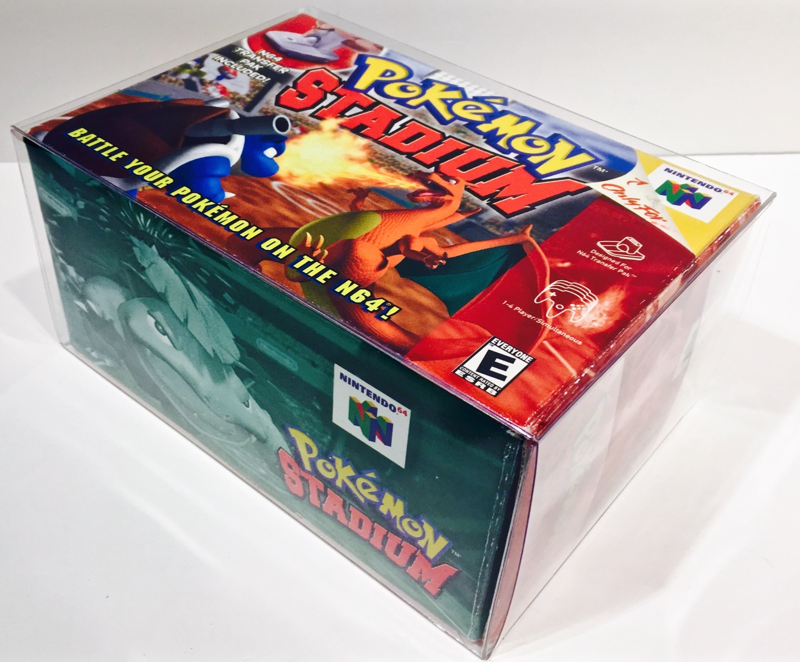 1 Box Protector For N64 POKEMON STADIUM Custom Clear Display Case Nintendo 64