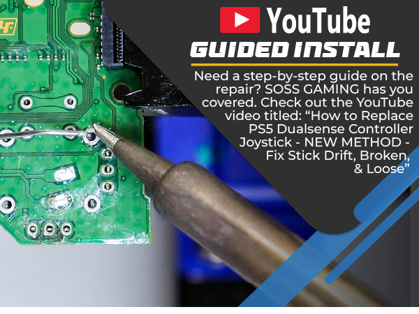 SOSS GAMING® Hall Effect Joysticks UPGRADE Kit for PS5 Dualsense Controllers (6)