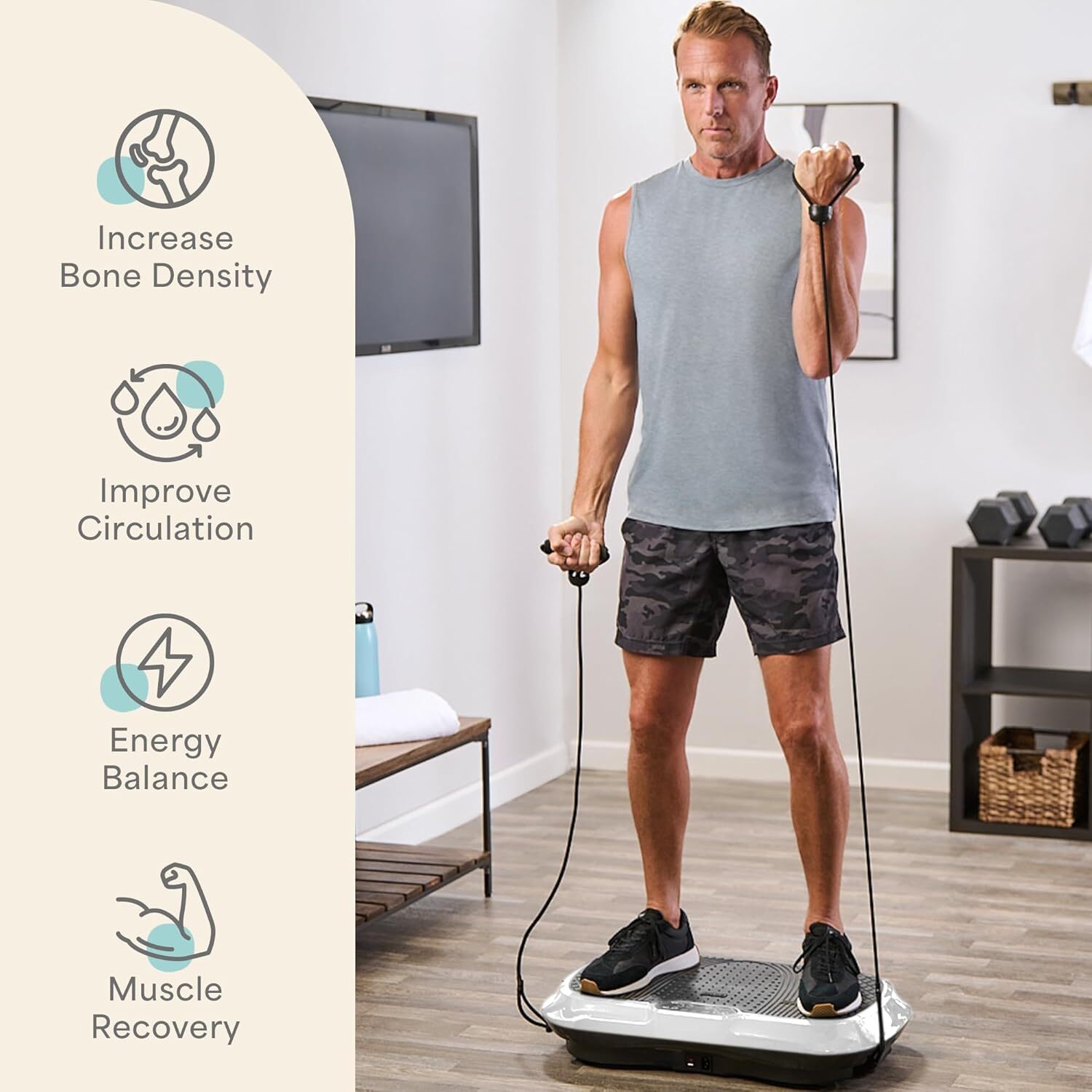 Lifepro Waver Vibration Plate – Full-Body Workout Machine with Bands & Remote