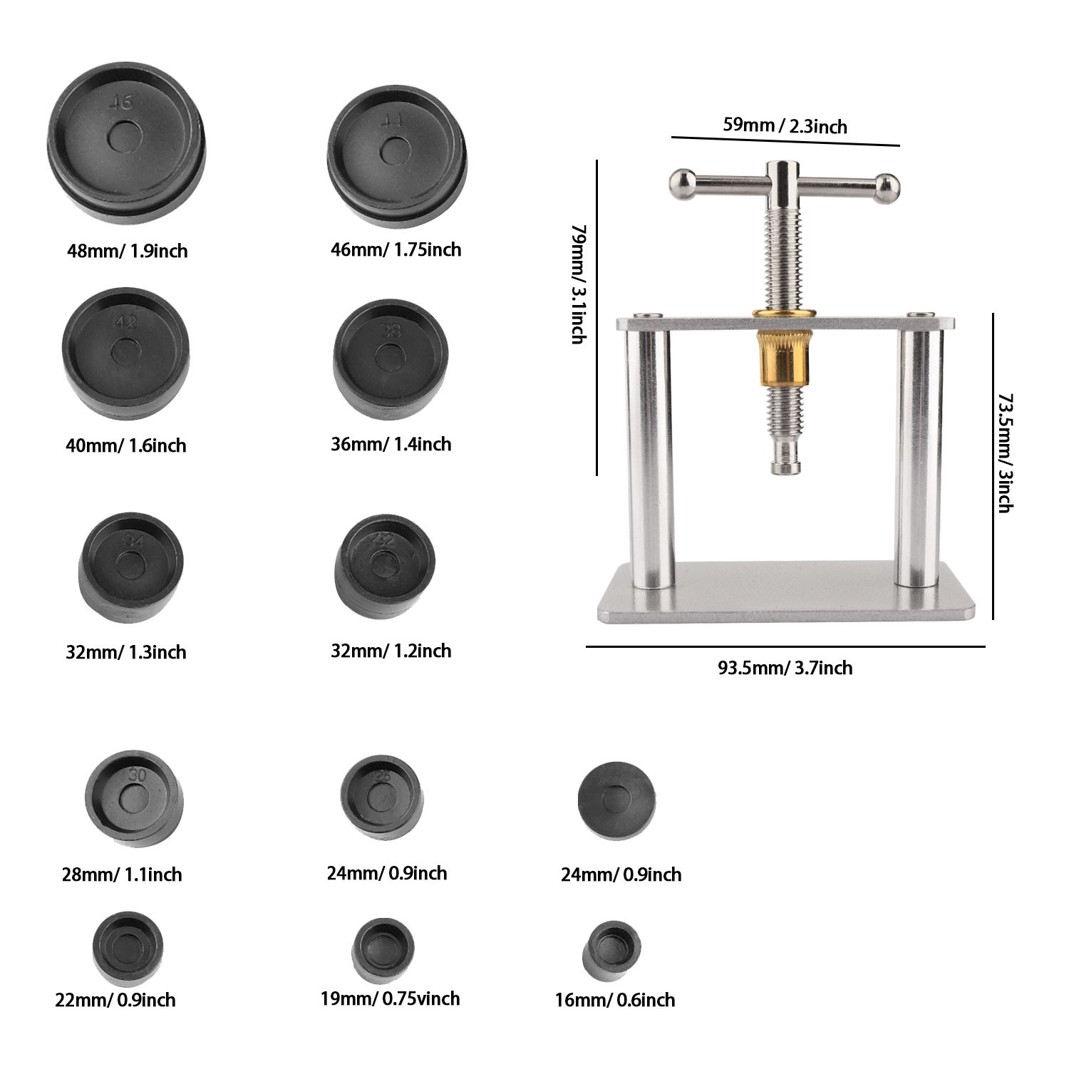 Watch Press Tool Set Watch Back Case Closer for Closing the Watch Cover Watch