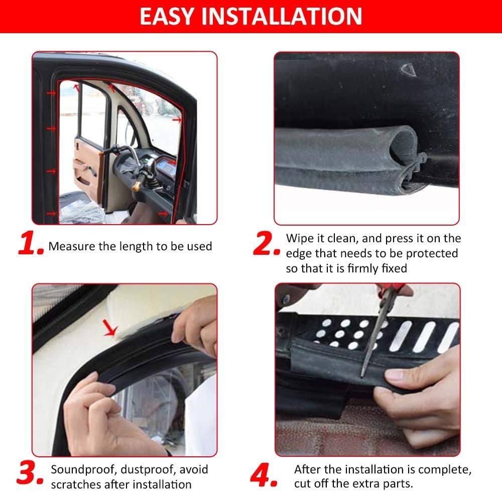 20feet Front Left or Right Door Seal Weather Strip Rubber for Toyota Tundra