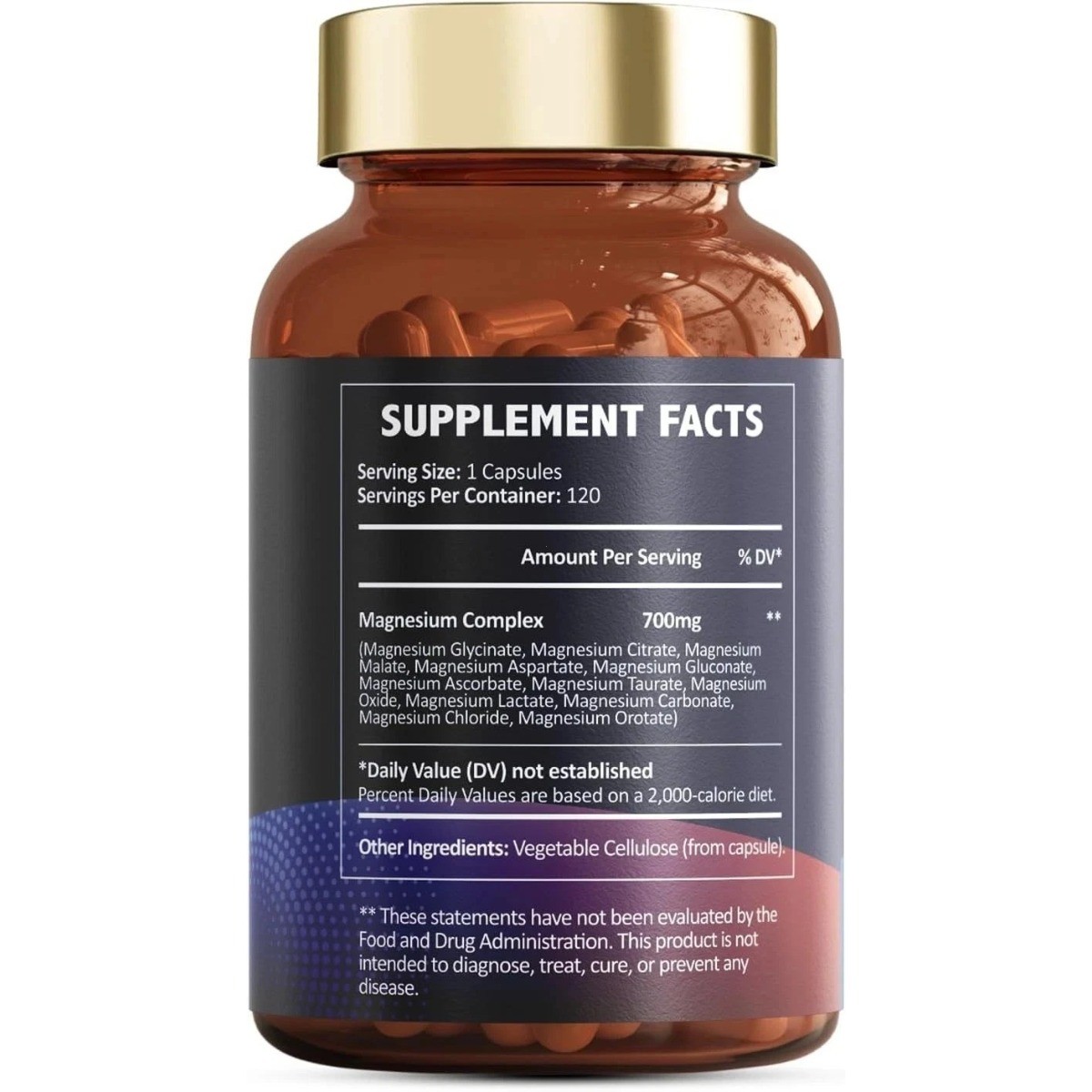 12-in-1 Magnesium 700mg by Totaria Nature | Vegan Nerve & Bone Health Supplement