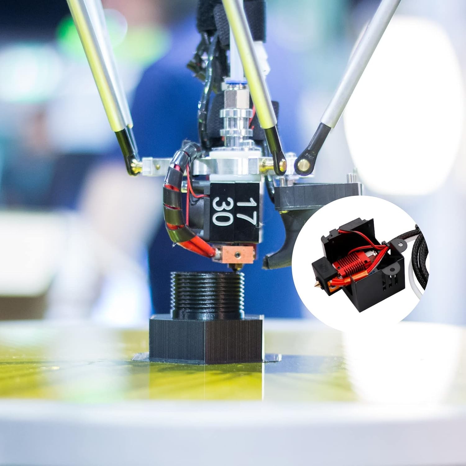 3D Printer Hotend Silicone Sock, 6 PCS Heater Block Cover for...