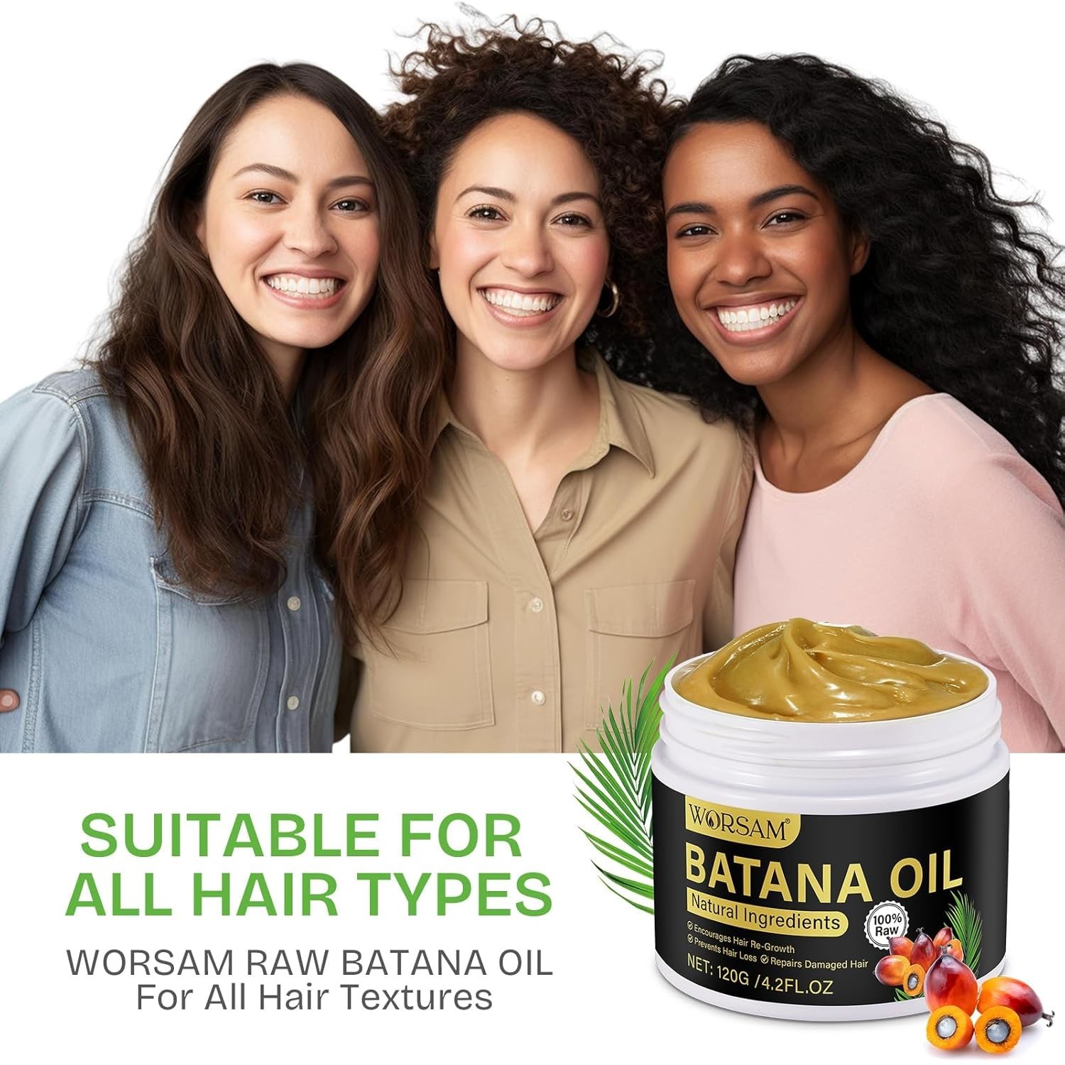 Raw Batana Oil for Hair Growth and Repair, 100% Pure Dr. Sebi Unrefined Batana O