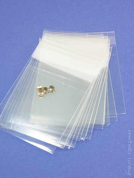 300, 2x2 Cellophane Poly Bags, gemstone, jewelry and bead storage, organization
