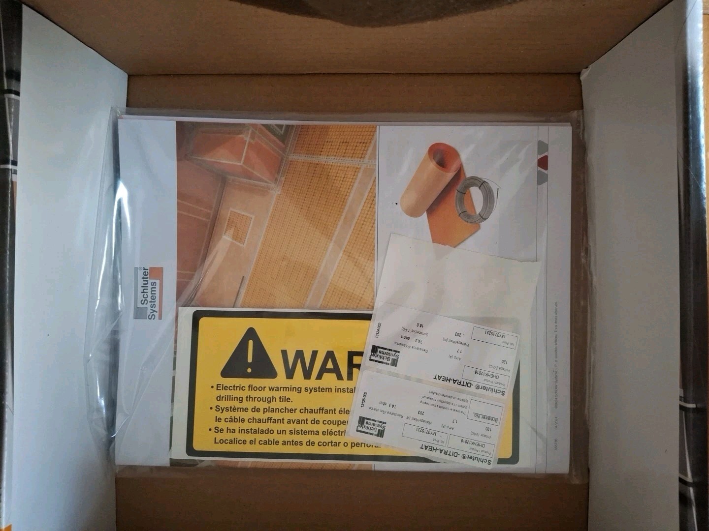 Schluter Ditra Heat Floor Heating Cable DHEHK12016 120V 52.9 ft (16 sq ft)