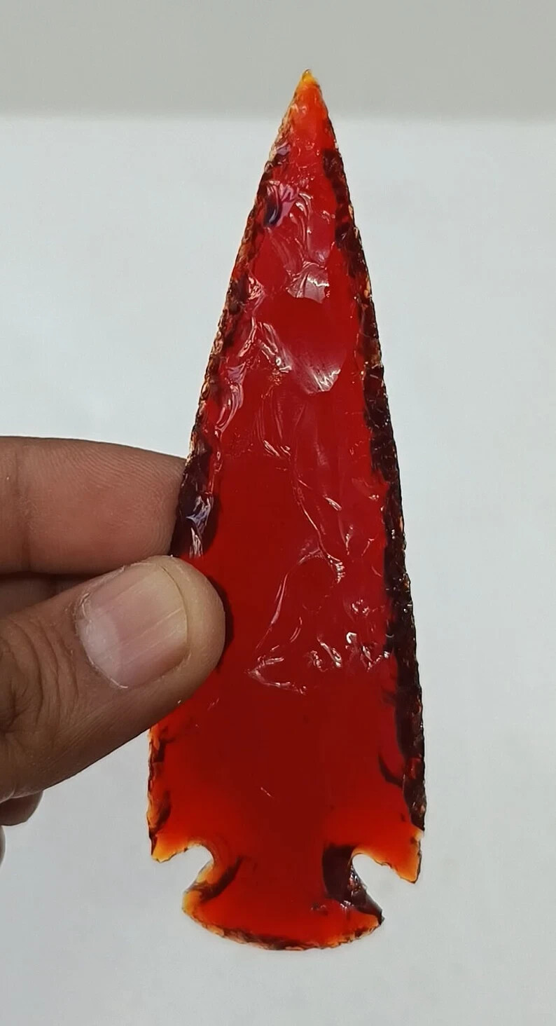 Red Obsidian Arrowhead, Select Size, Gemstone & Crystal Spear Head
